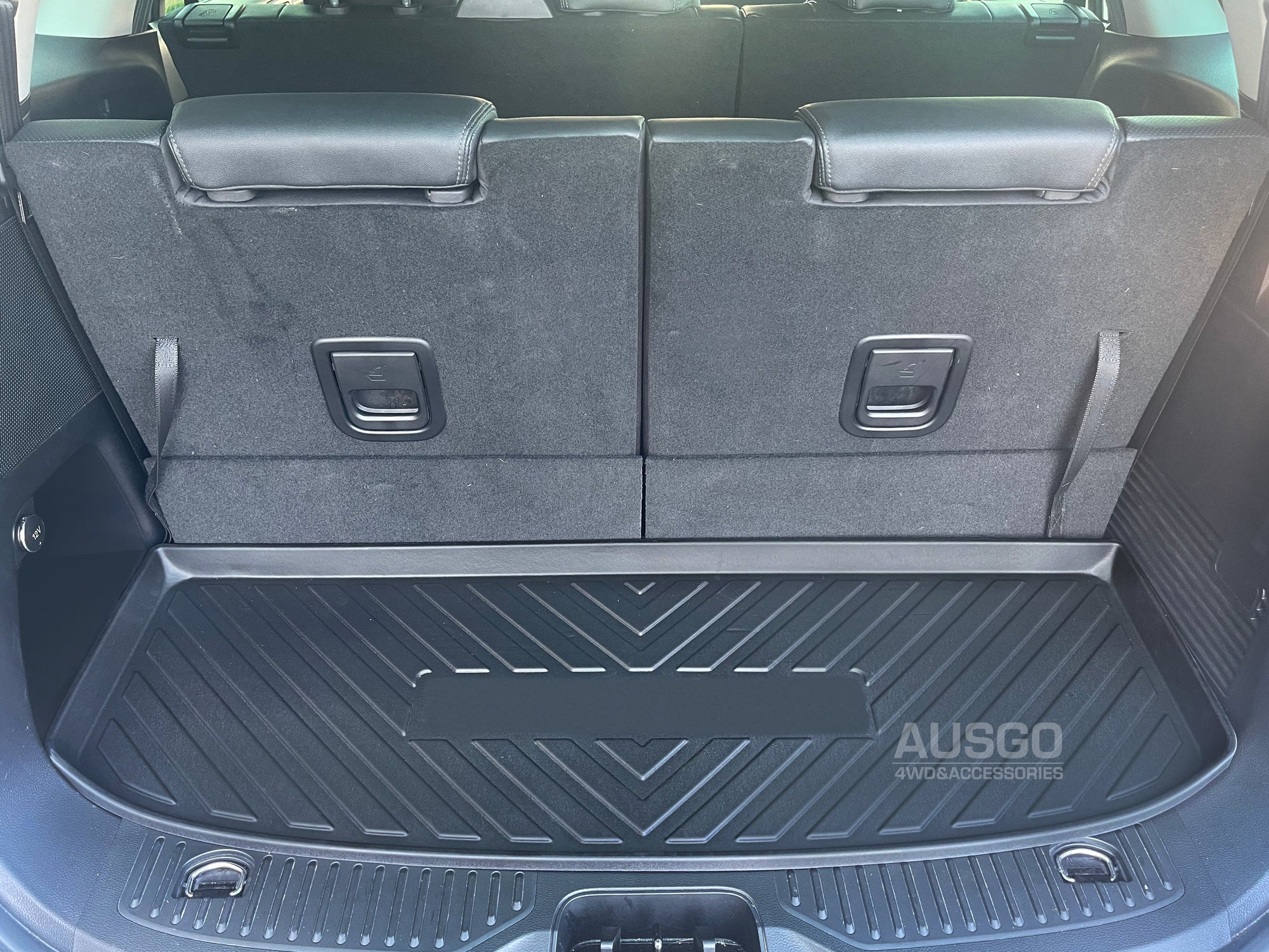 A boot liner installed in a Ford Everest