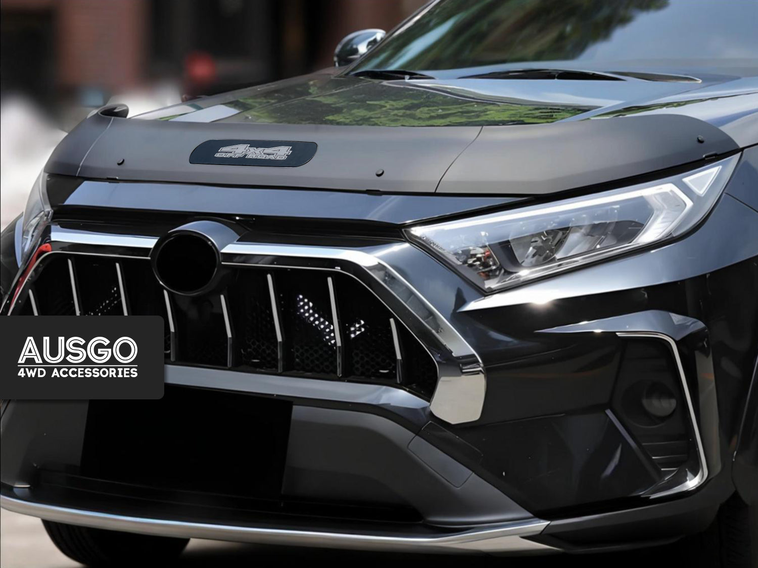Side view of a black Toyota RAV4