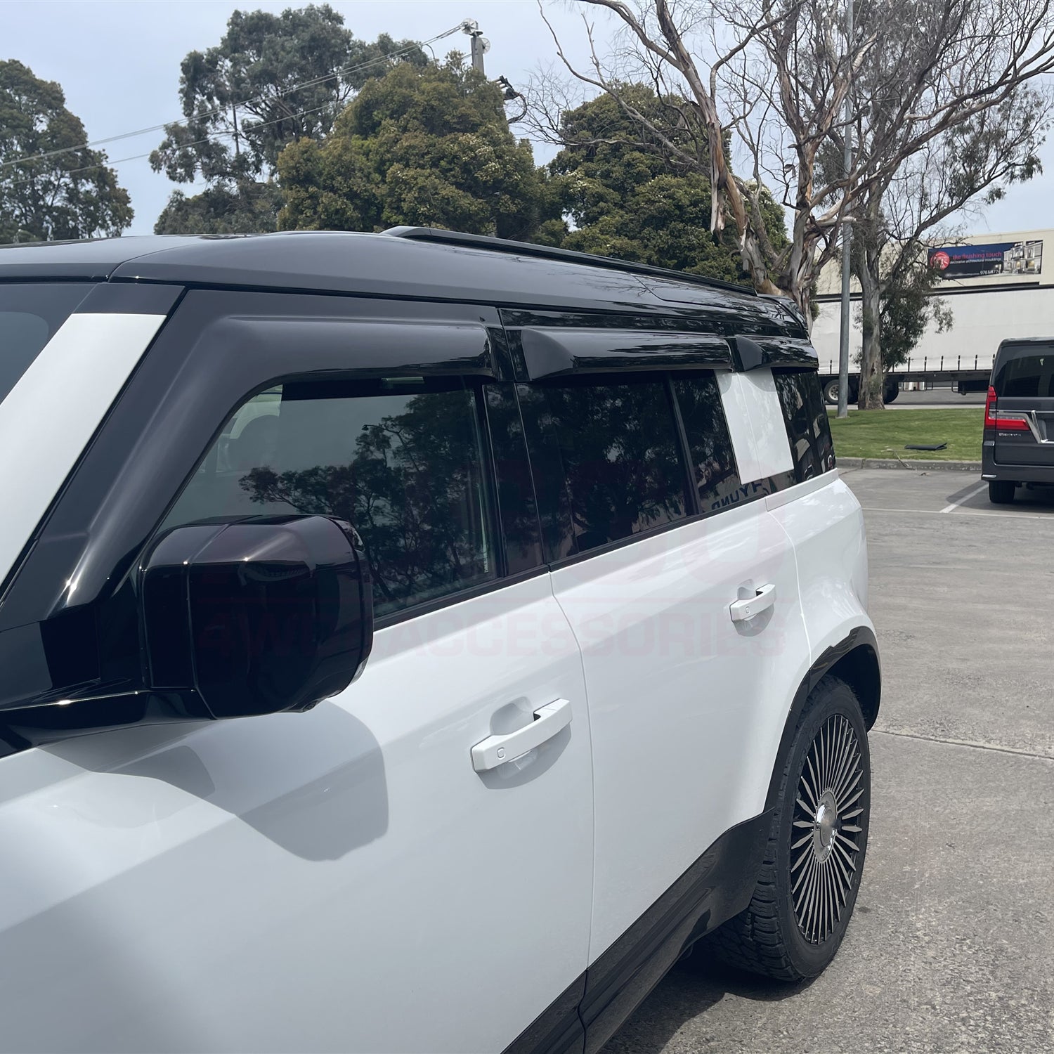 Wide Type Weather Shields + Bonnet Protector for Land Rover Defender L663 110 2020-Onwards