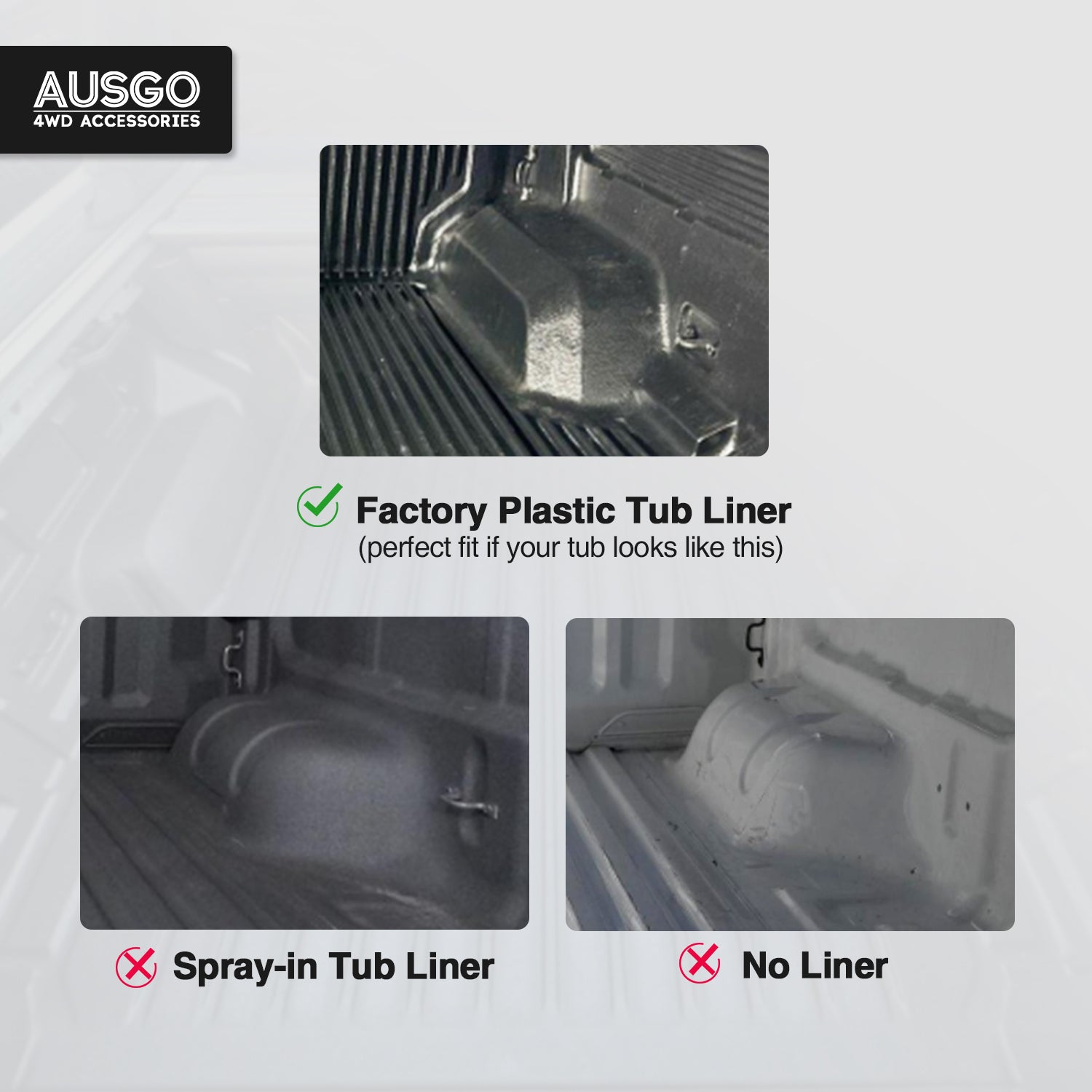 3D TPE Ute Mat for Ford Ranger Dual Cab 2011-2022 Fitted with Factory Plastic Tub Liner