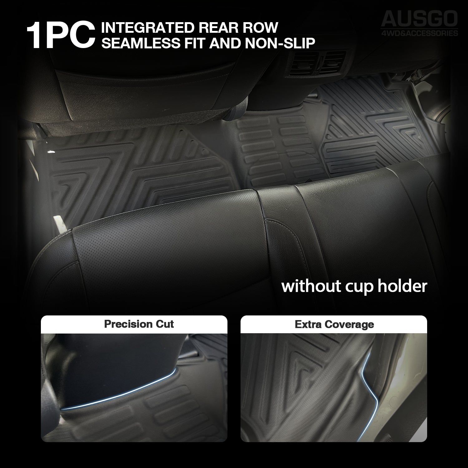 Car Floor Mats + Black Door Sill Protector for Nissan Navara NP300 D23 Dual Cab 2015-Onwards