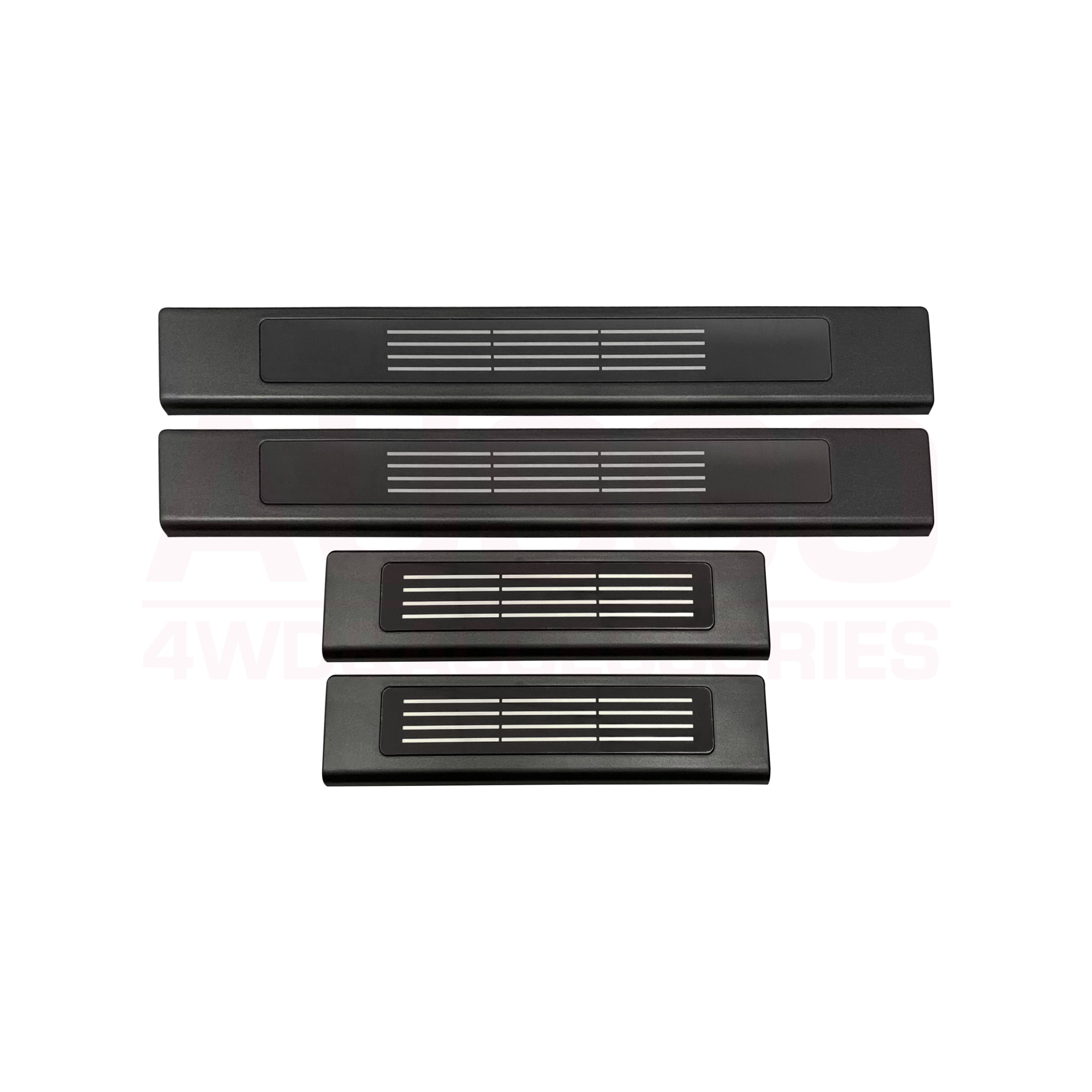 5D Moulded Floor Mats + Black Door Sill Protector for Ford Everest Next-Gen 2022-Onwards