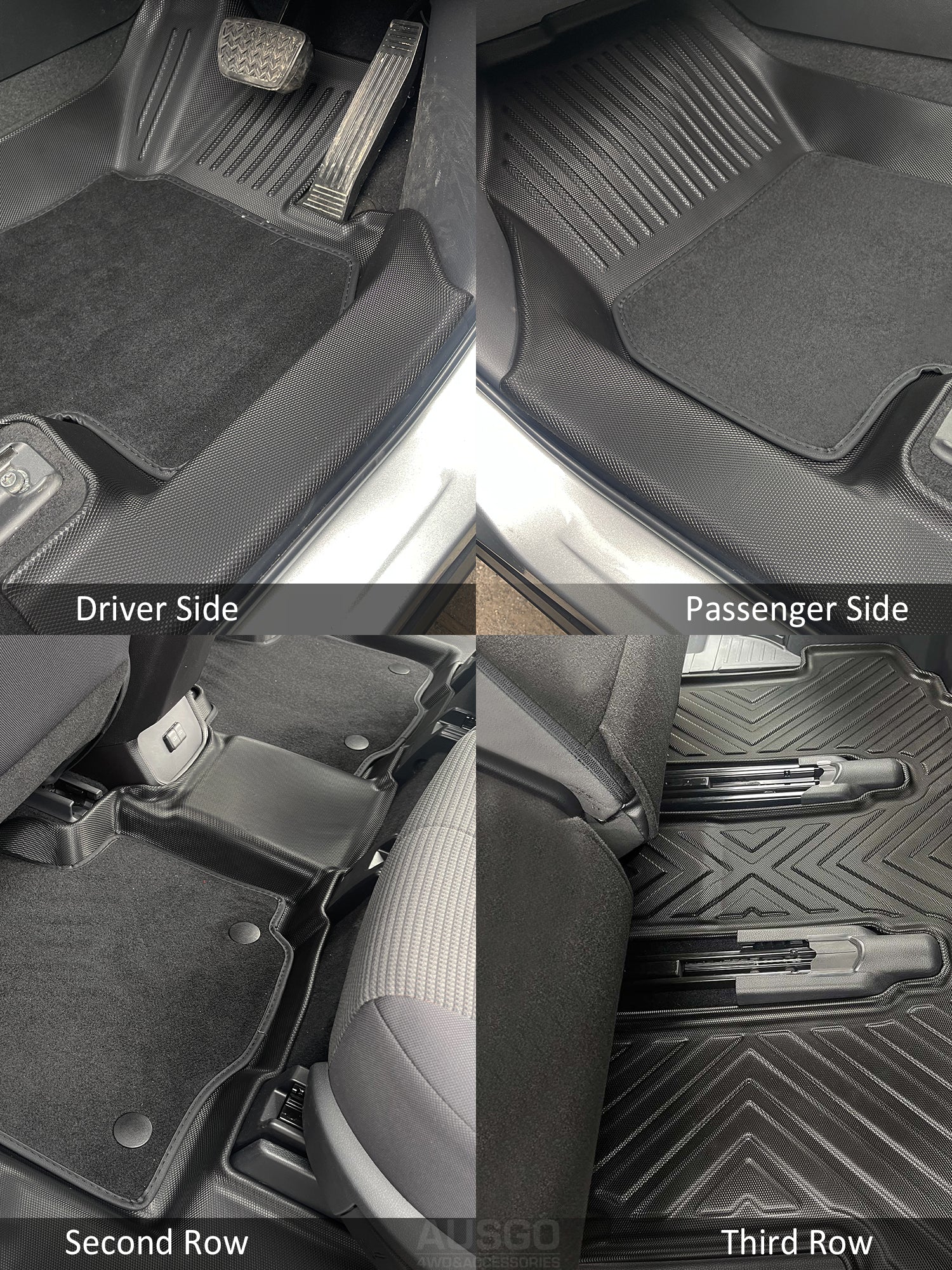 Double-Layer Car Floor Mats for Toyota Kluger 2021-Onwards