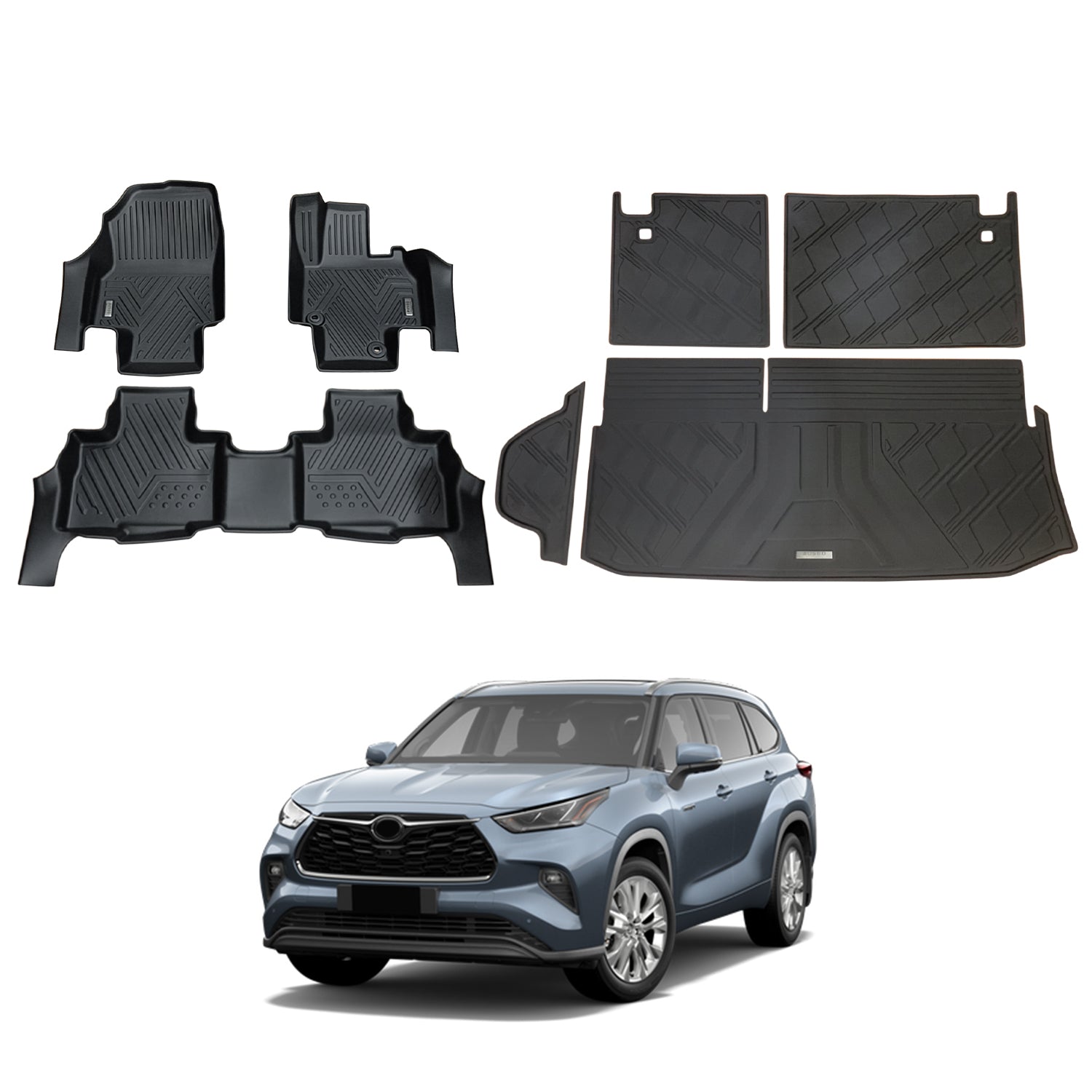 5D Car Floor Mats for Toyota Kluger 2021-Onwards