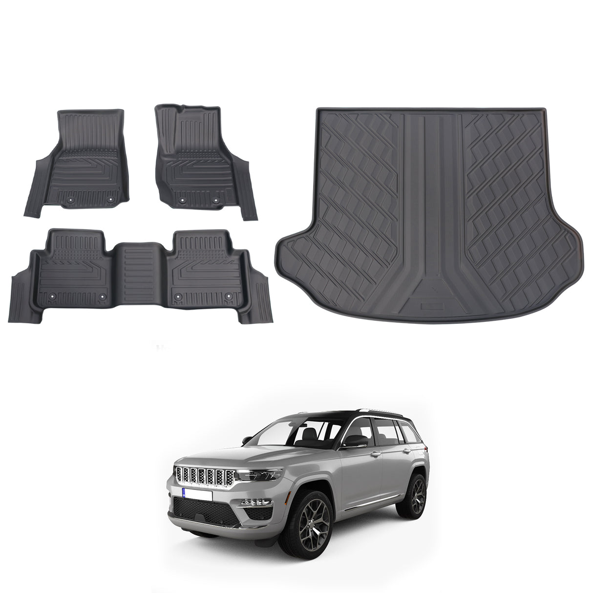 5D Car Floor Mats for Jeep Grand Cherokee WL Series 5 Seats 2022-Onwards