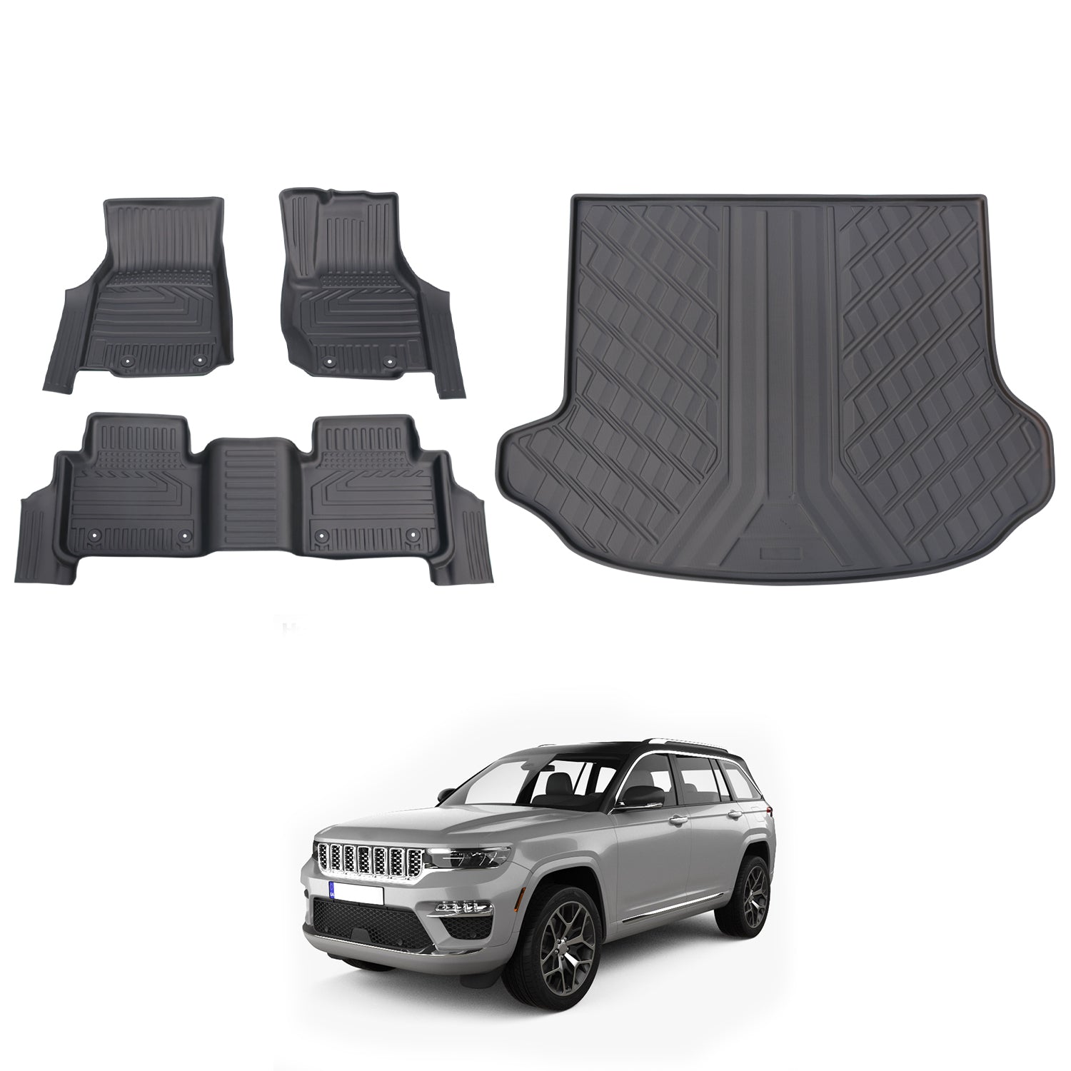 5D Car Floor Mats for Jeep Grand Cherokee WL Series 5 Seats 2022-Onwards