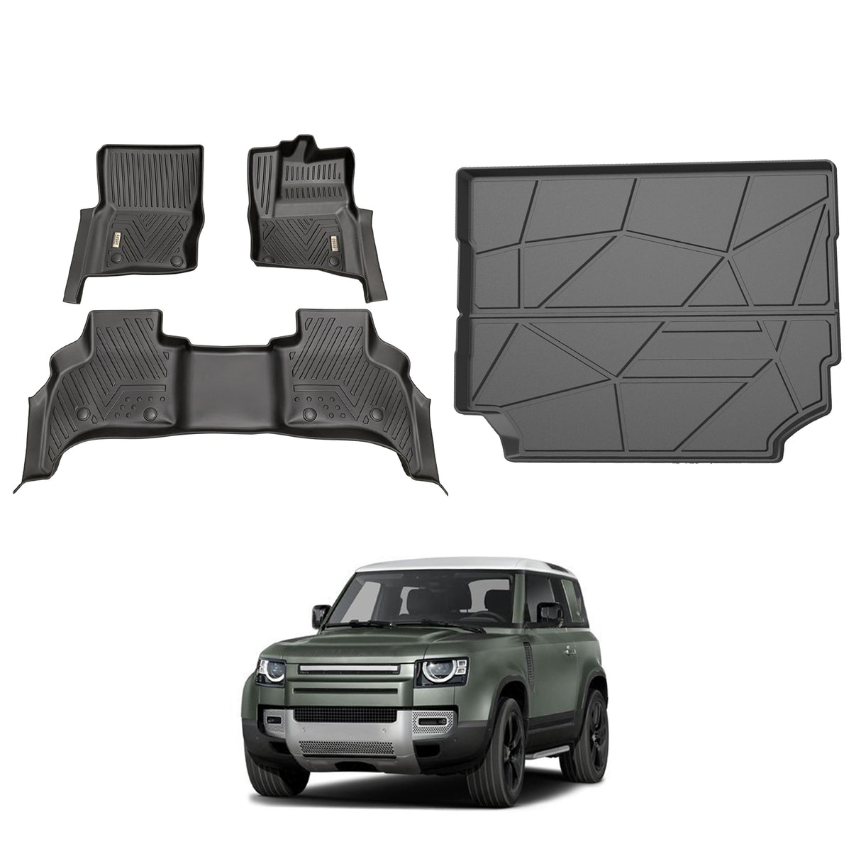 5D Car Floor Mats for Land Rover Defender L663 Series 110 5 Seats 2020-Onwards