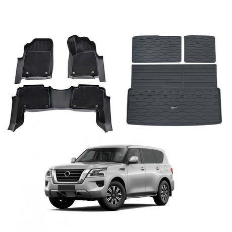 Double-Layer Car Floor Mats for Nissan Patrol Y62 2012-Onwards