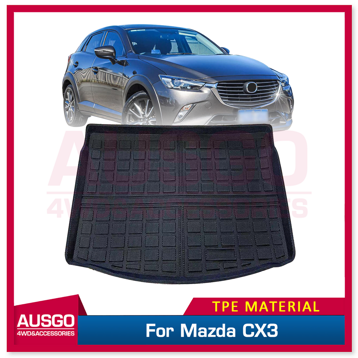 3D TPE Cargo Mat for Mazda CX3 2015Onwards Boot Mat Boot Liner Trunk