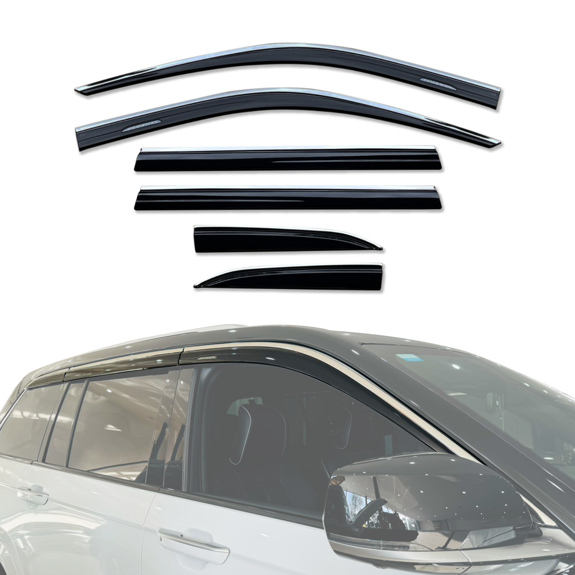 Stainless Trim Weather Shields for Jeep Grand Cherokee WL Series 2022-Onwards 5 Seats