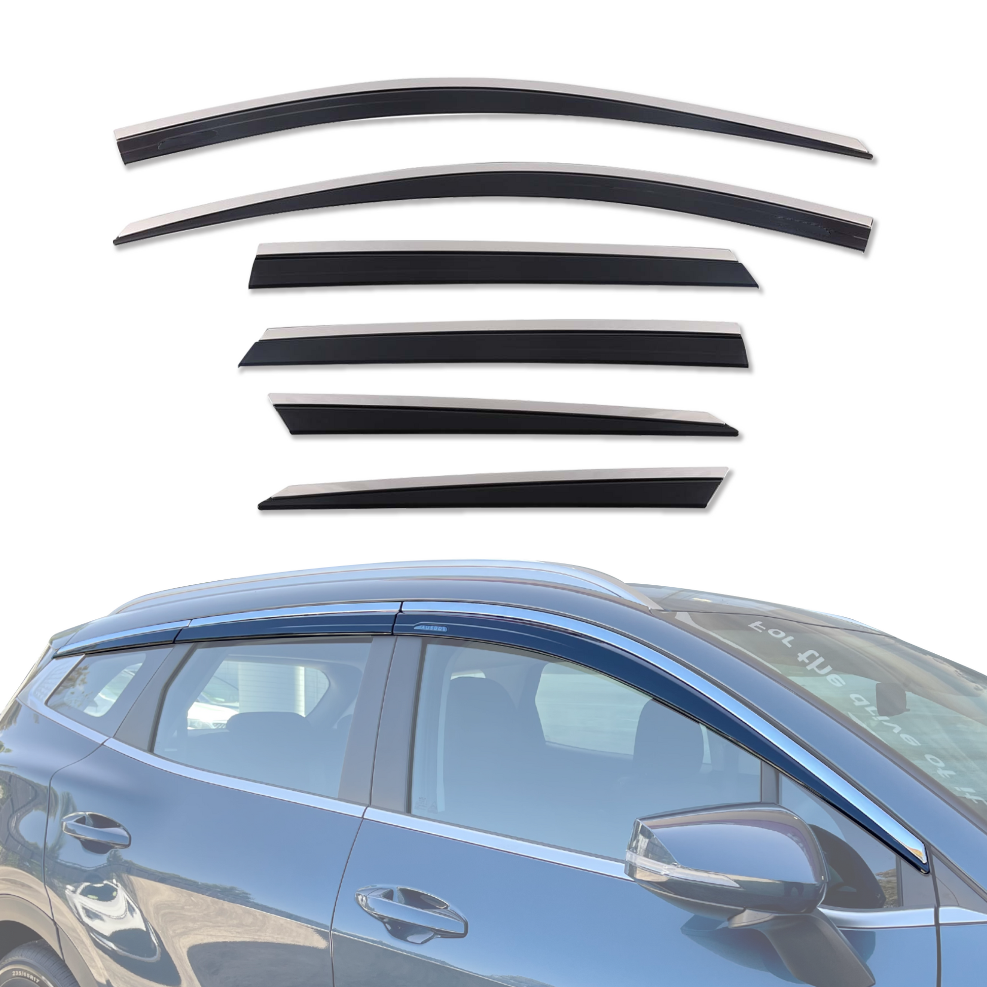 Stainless Trim Weather Shields for KIA Sportage NQ5 2021-Onwards