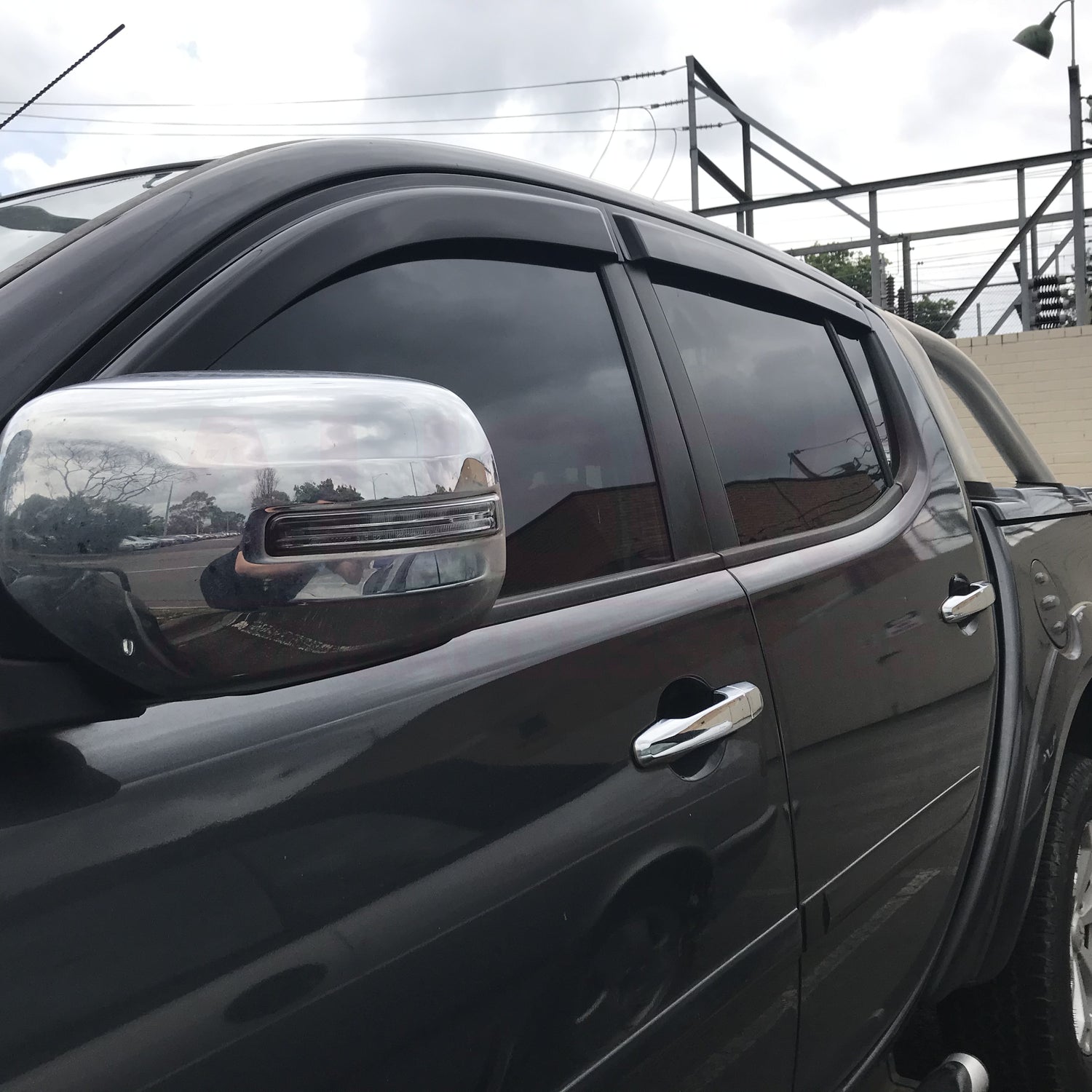 Injection Weather Shields + Bonnet Protector for Mitsubishi Triton Dual Cab 2006-2015