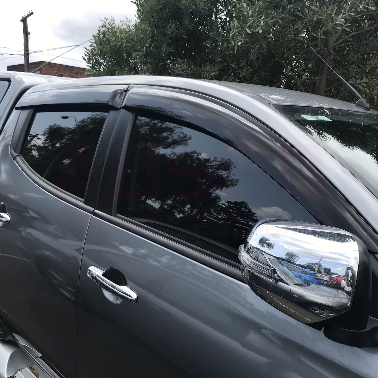 Weather Shields + Bonnet Protector for Mitsubishi Triton MQ Dual Cab 2015-2018
