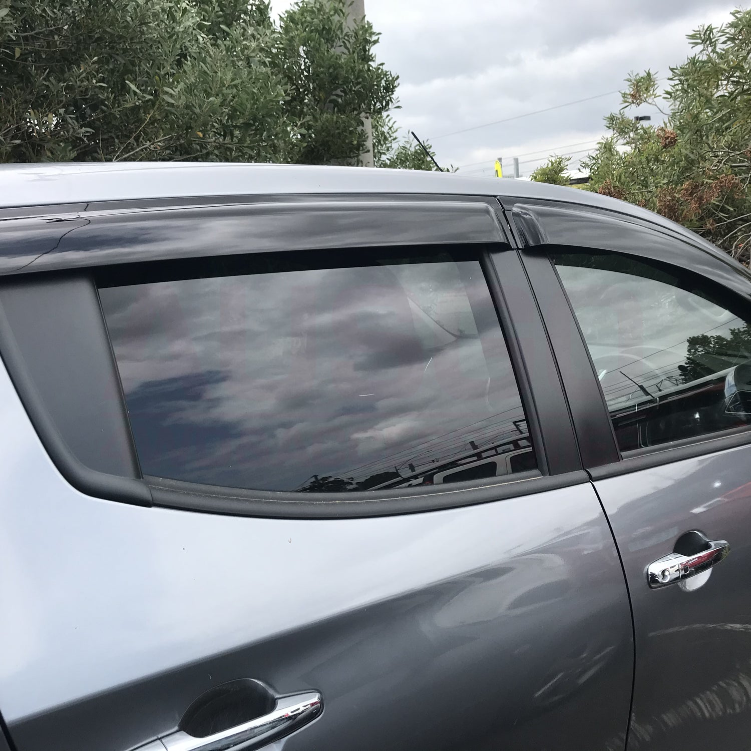 Weather Shields + Bonnet Protector for Mitsubishi Triton MQ Dual Cab 2015-2018
