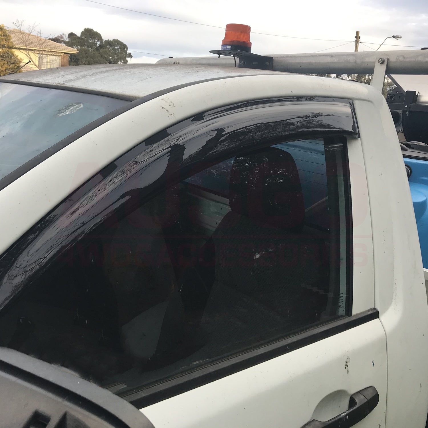 Luxury Weather Shields + Bonnet Protector for Mitsubishi Triton Single Cab 2006-2015 with Extended Mirror