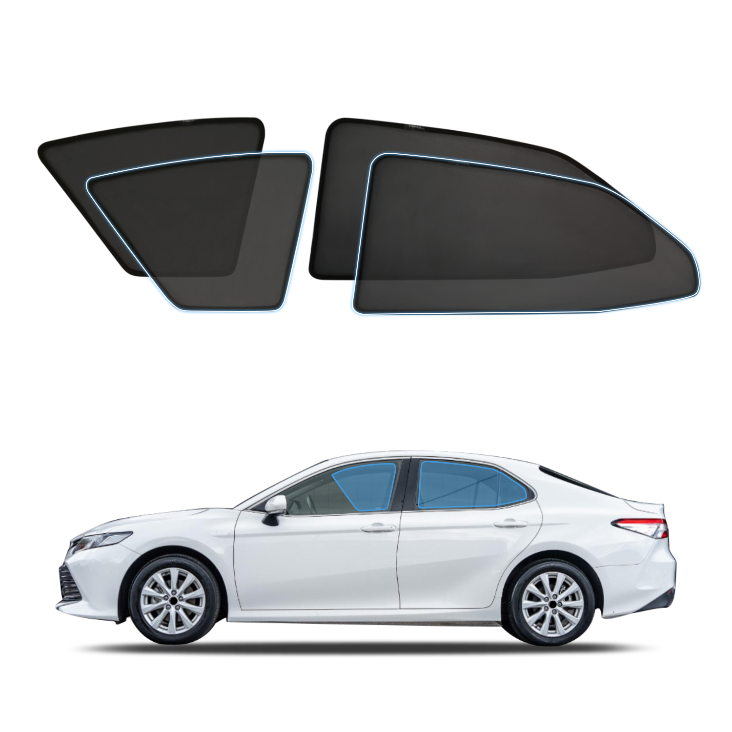 Magnetic Car Window Shades For Toyota Camry XV50 2012-2017 – UV Protection For Kids & Baby - View #9