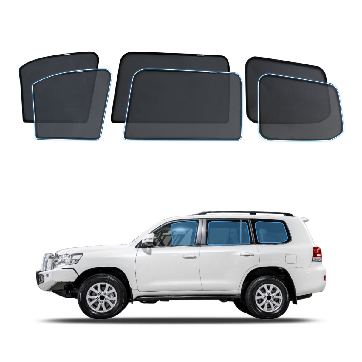 PRE-ORDER Magnetic Window Sun Shade for Toyota Land cruiser 200 LC200 2007-2021