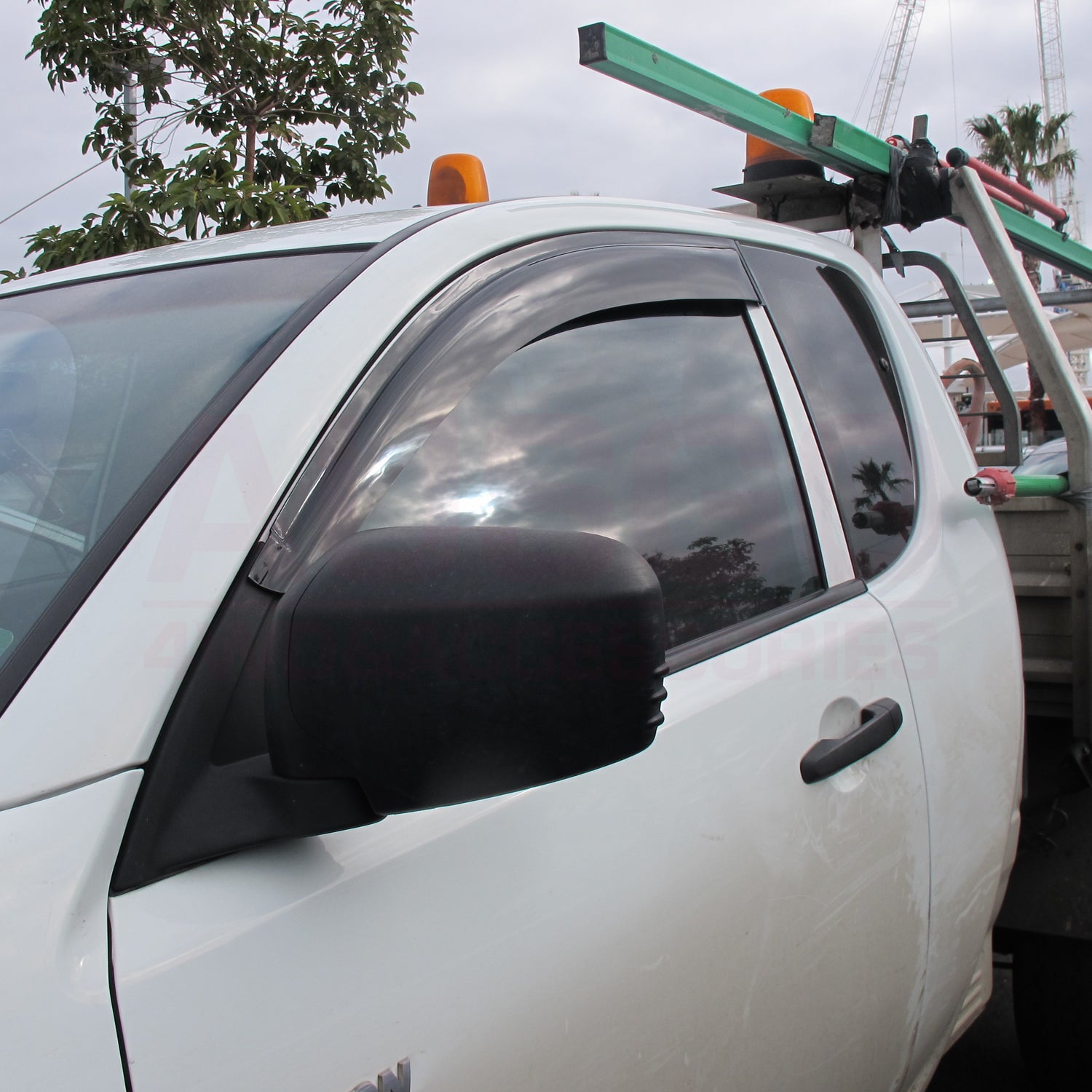 Weather Shields + Bonnet Protector for Mitsubishi Triton Extra Cab 2006-2015
