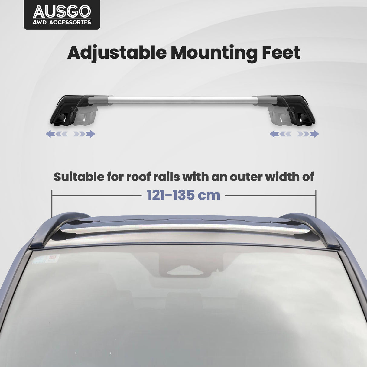 Universal Car Roof Rack - Adjustable Size 121-135 CM