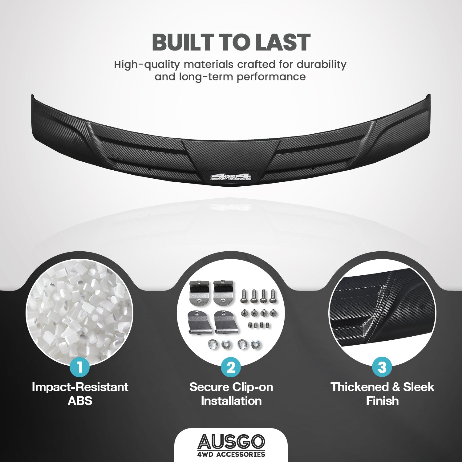Weather Shields + Bonnet Protector for Mitsubishi Triton Single Cab 2006-2015