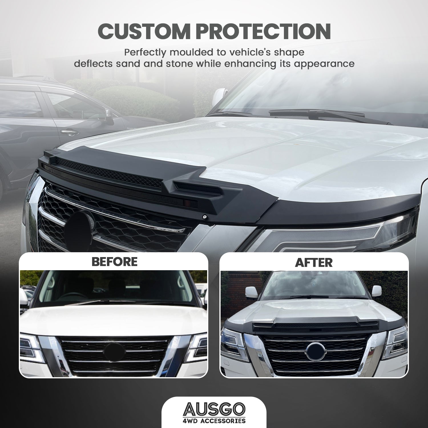 Weather Shields + Bonnet Protector for Nissan Patrol Y62 Series 5 2019-2024
