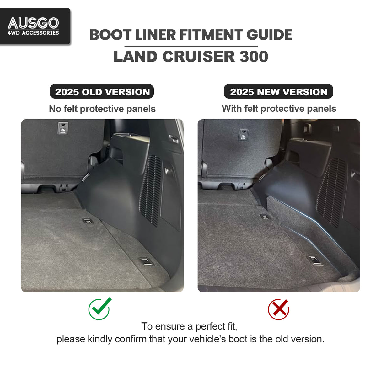 Boot Liner for Toyota Land Cruiser 300 Series 5 Seats 2021-2025
