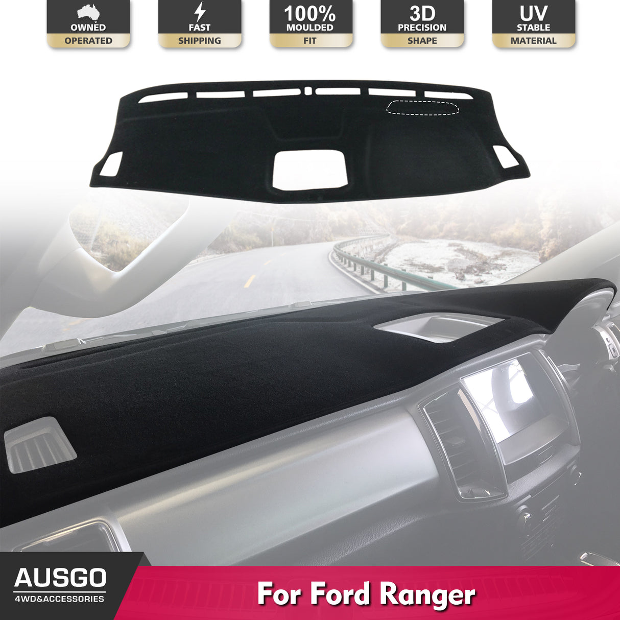 Dash Mat for Ford Ranger XL / XLS / XLT / FX4 2015-2022