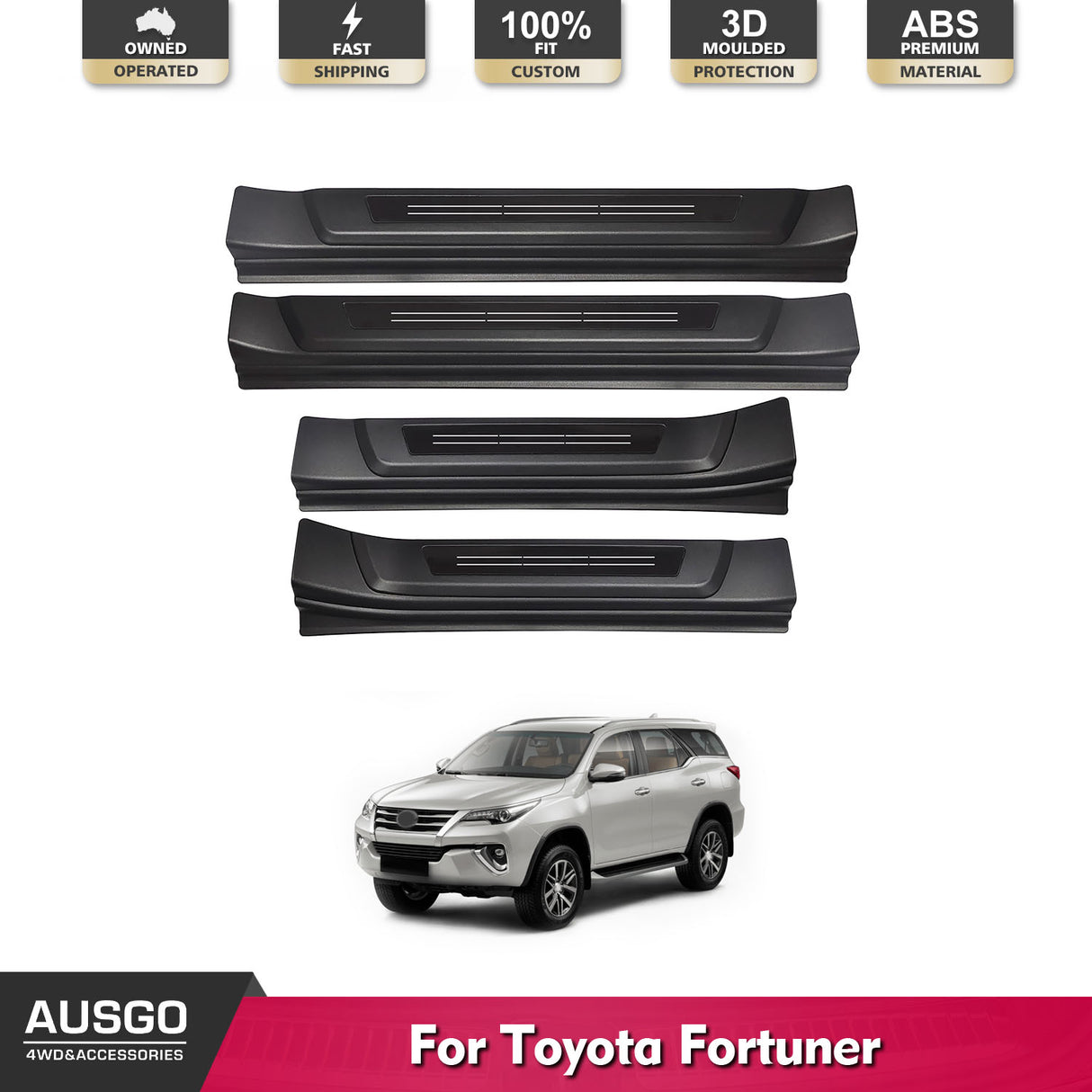 ABS Door Sill Protector for Toyota Fortuner 2015-Onwards