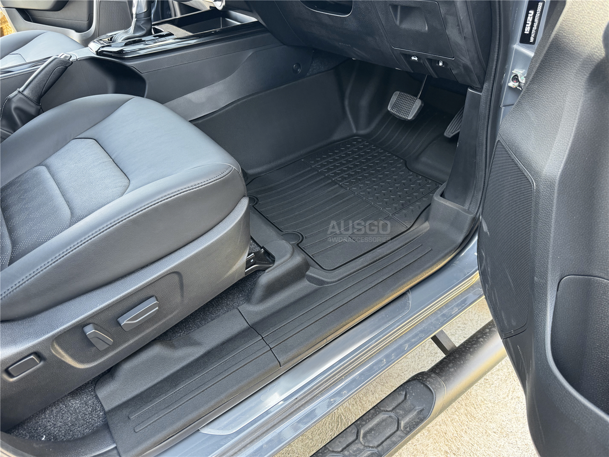 PRE-ORDER 7D Injection Floor Mats + Black Door Sill Protector for ISUZU MUX MU-X 2021-Onwards