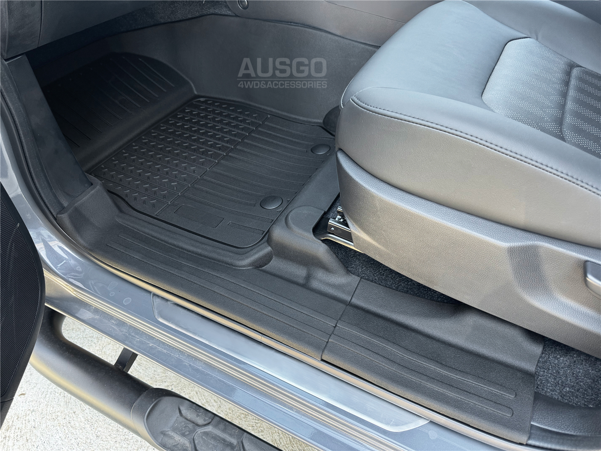 PRE-ORDER 7D Injection Floor Mats + Black Door Sill Protector for ISUZU MUX MU-X 2021-Onwards