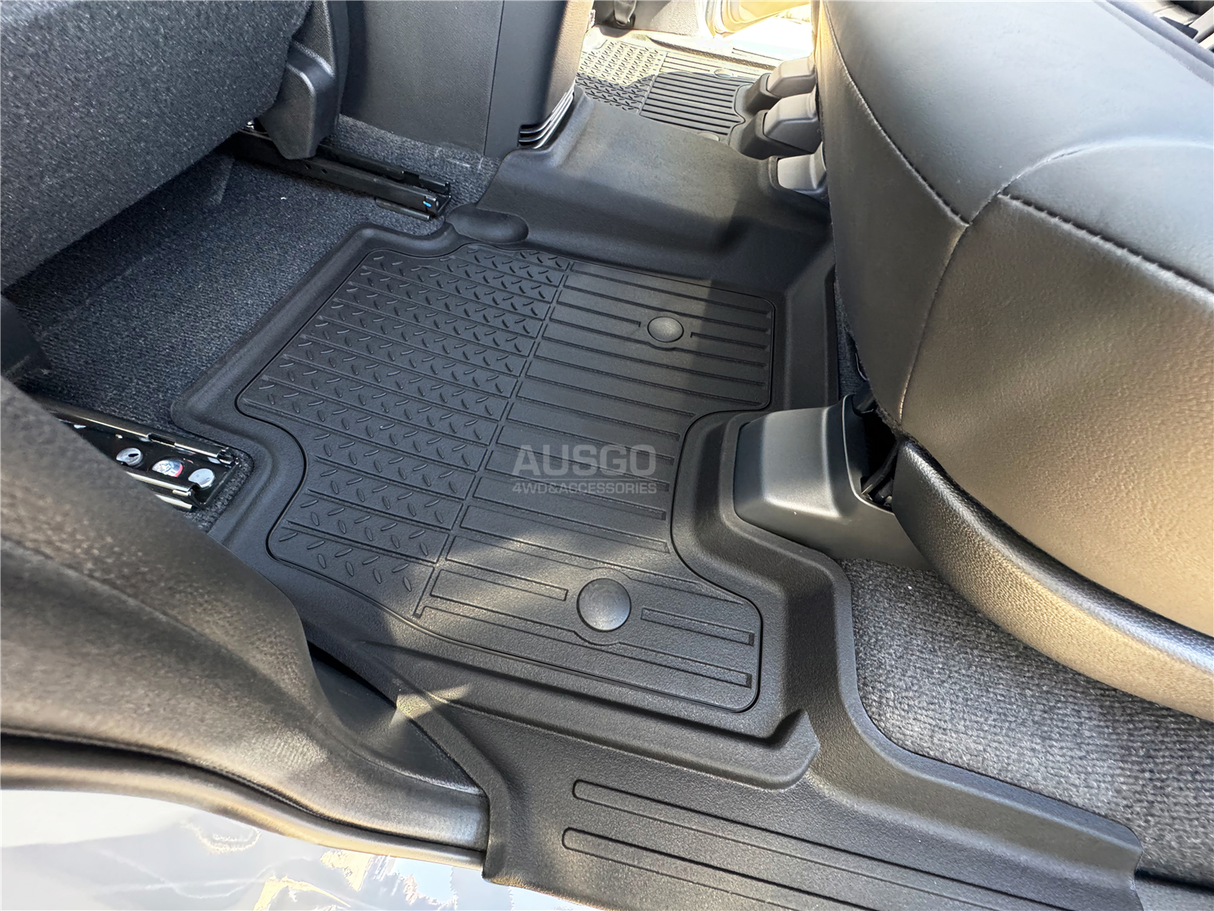 PRE-ORDER 7D Injection Floor Mats + Black Door Sill Protector for ISUZU MUX MU-X 2021-Onwards