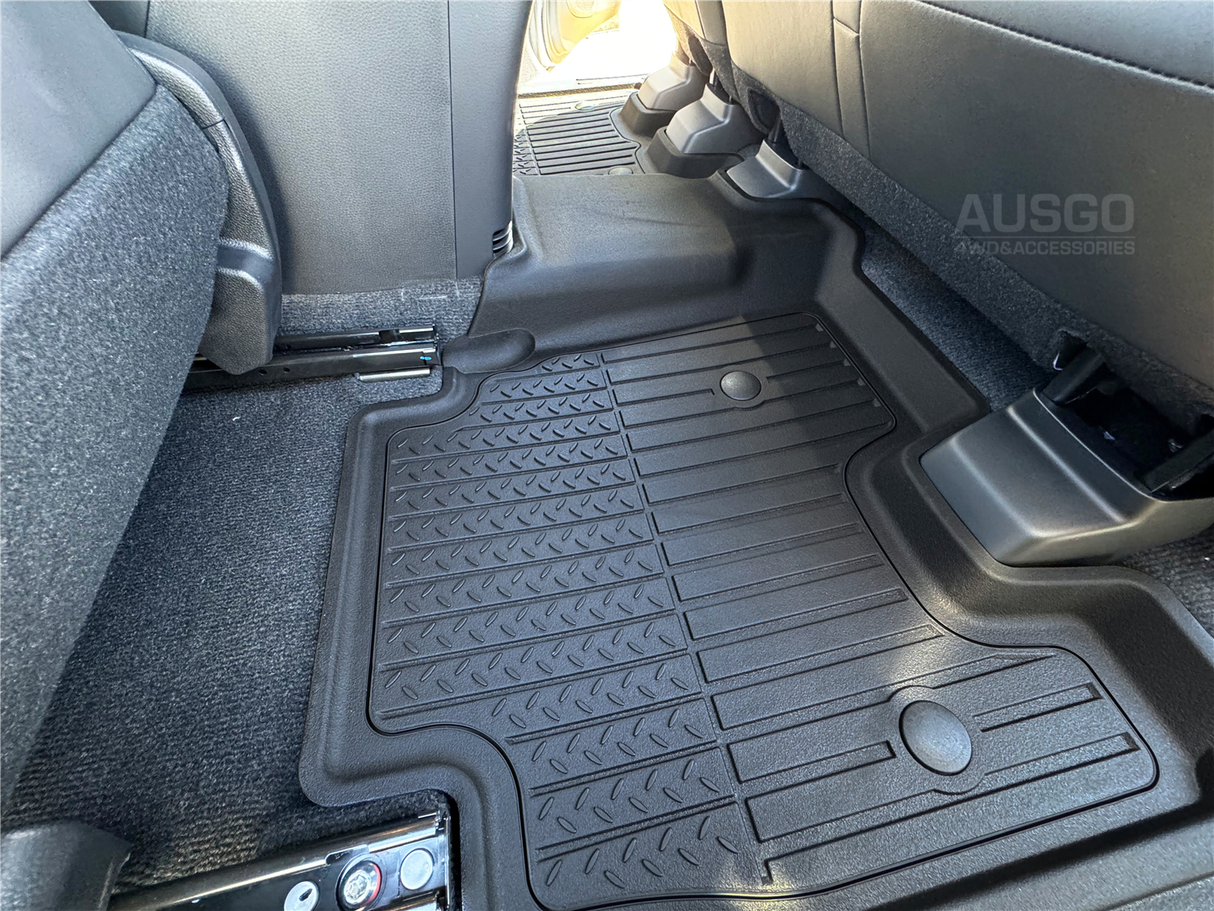 PRE-ORDER 7D Injection Floor Mats + Black Door Sill Protector for ISUZU MUX MU-X 2021-Onwards