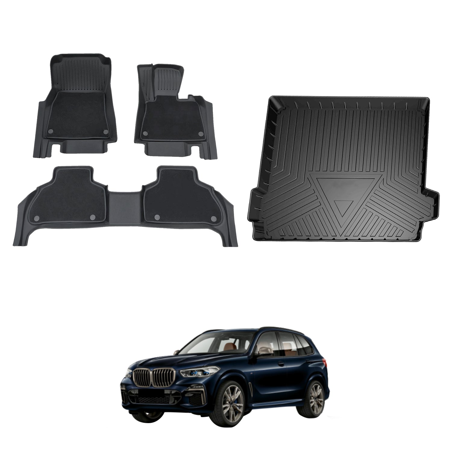 Double-Layer Car Floor Mats for BMW X5 G05 2018-Onwards
