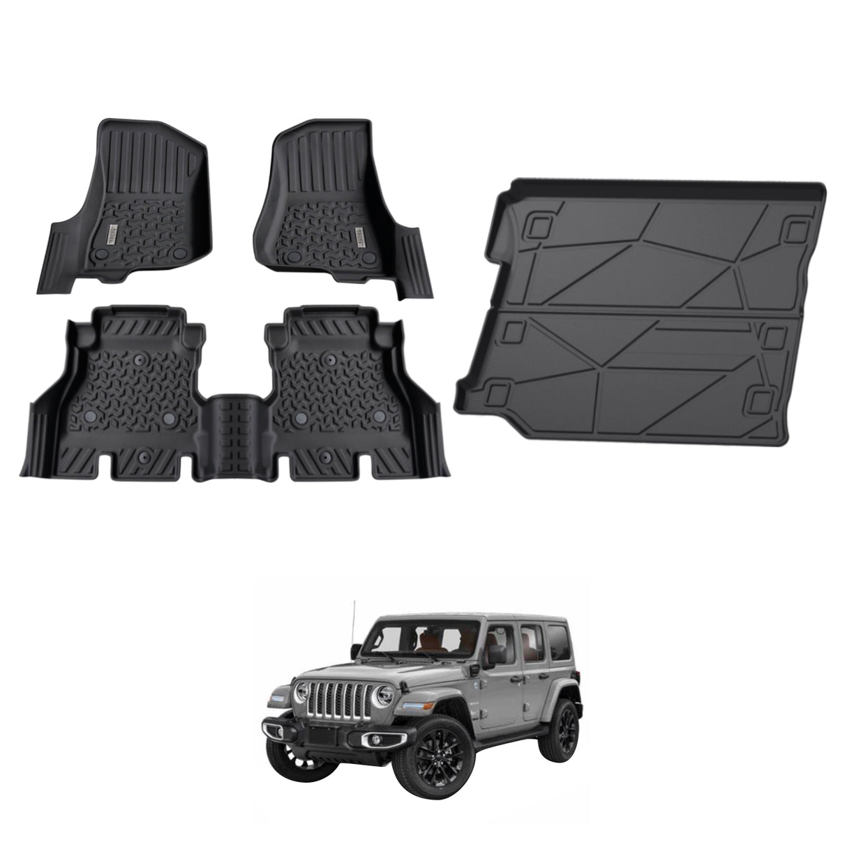 5D Car Floor Mats for Jeep Wrangler JL Series 4Door 2018-Onwards