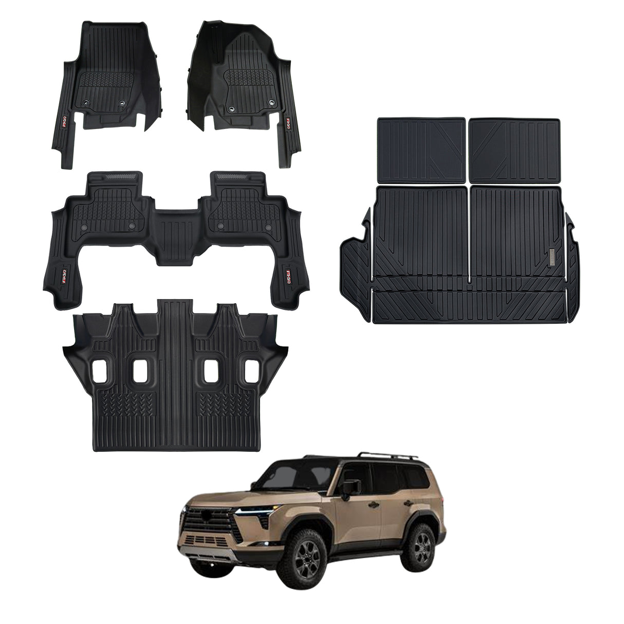 7D Injection Floor Mats for Lexus GX550 2024-Onwards