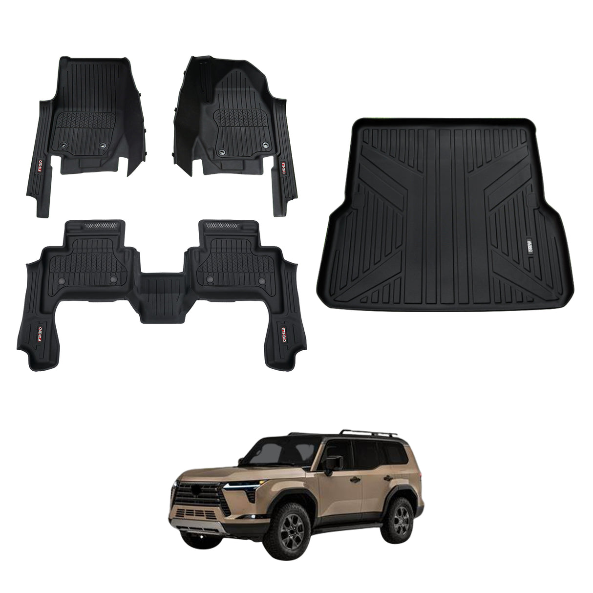 7D Injection Floor Mats for Lexus GX550 2024-Onwards
