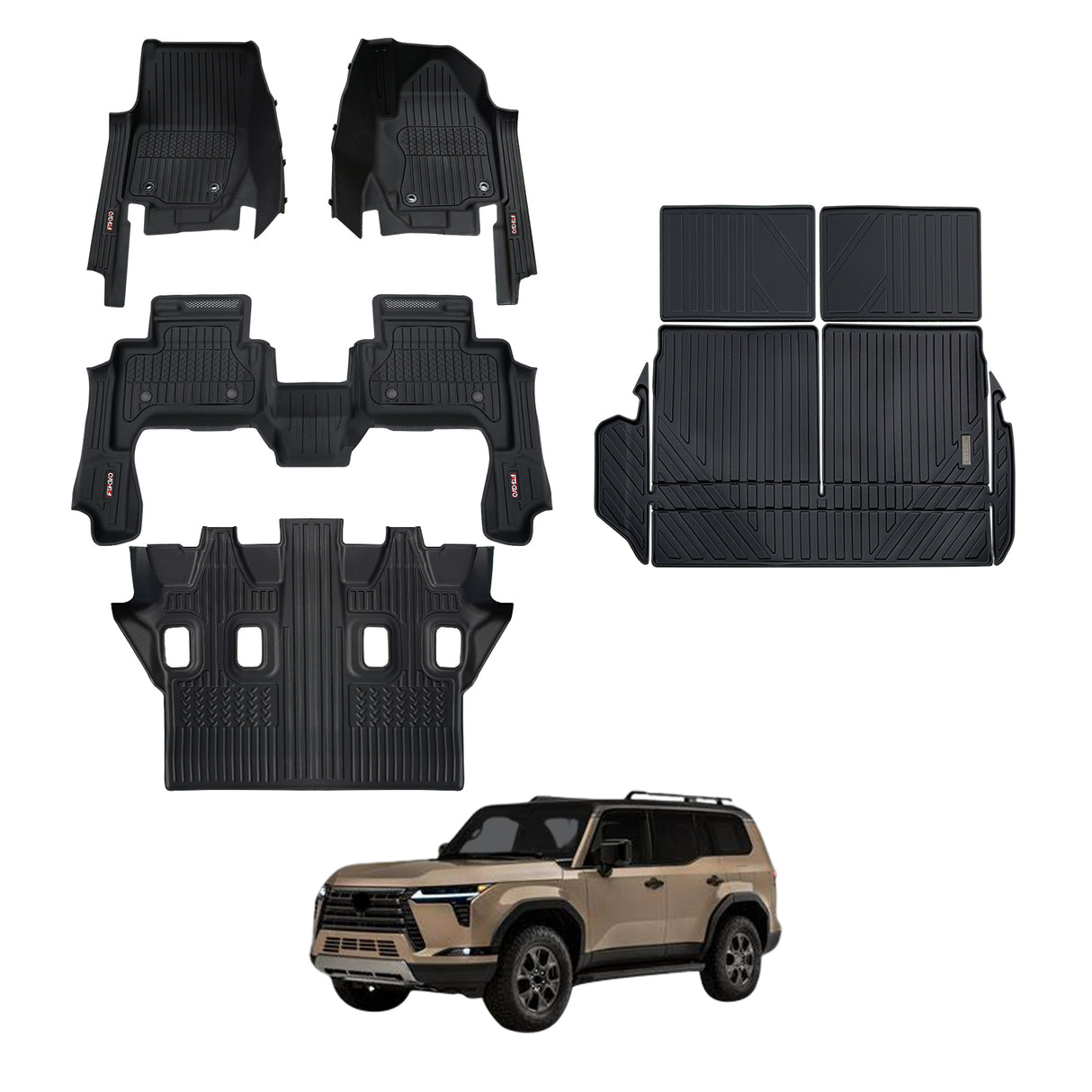 7D Injection Floor Mats for Lexus GX550 2024-Onwards