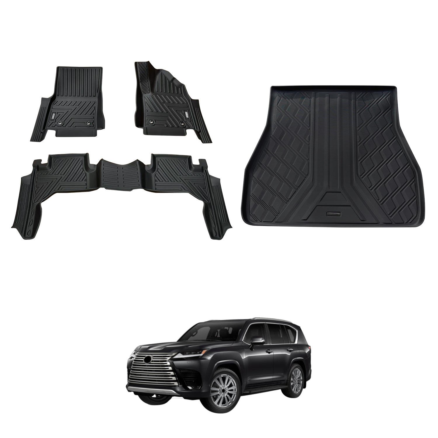 5D Car Floor Mats for LEXUS LX Series LX500d LX600 2021-Onwards