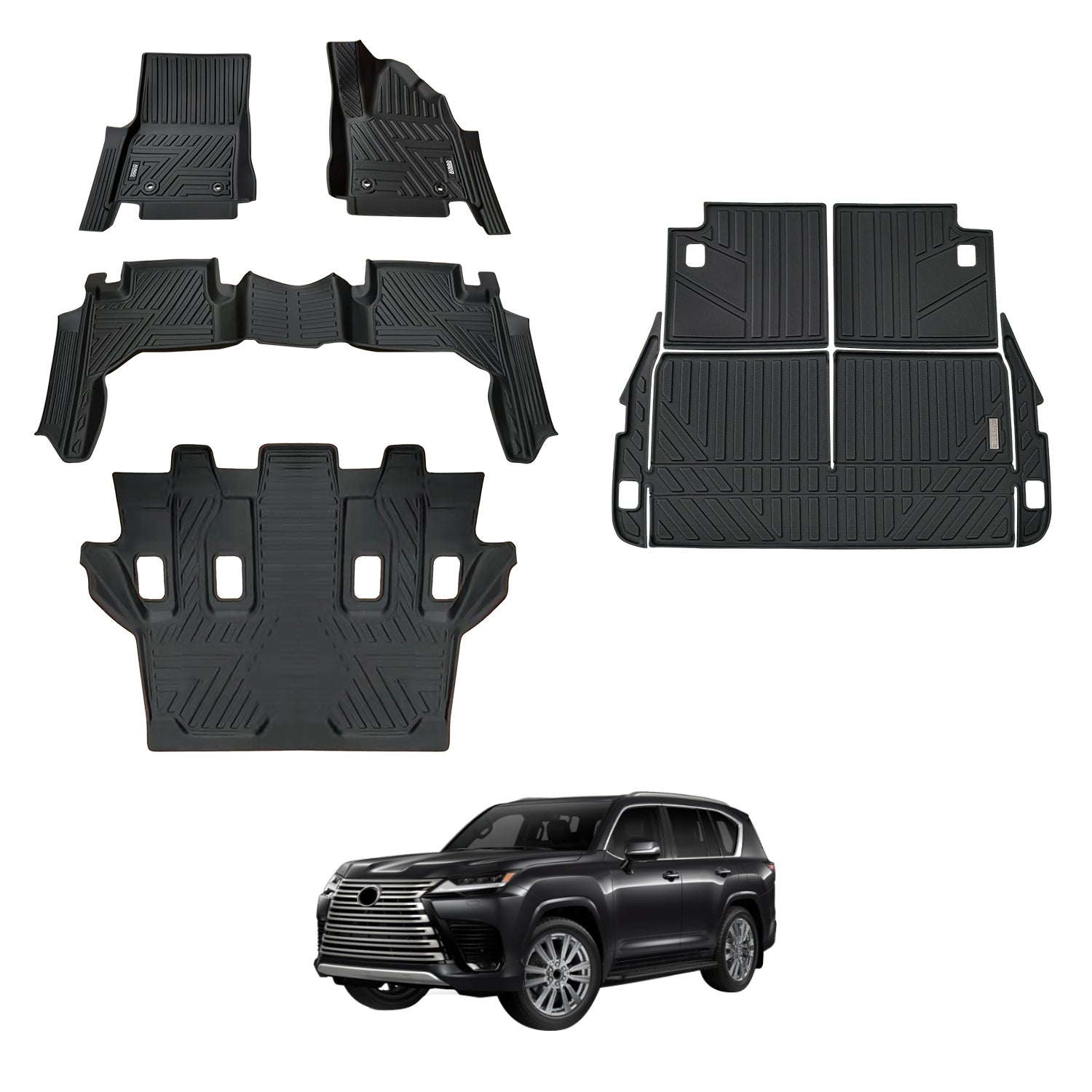 5D Car Floor Mats for LEXUS LX Series LX500d LX600 2021-Onwards