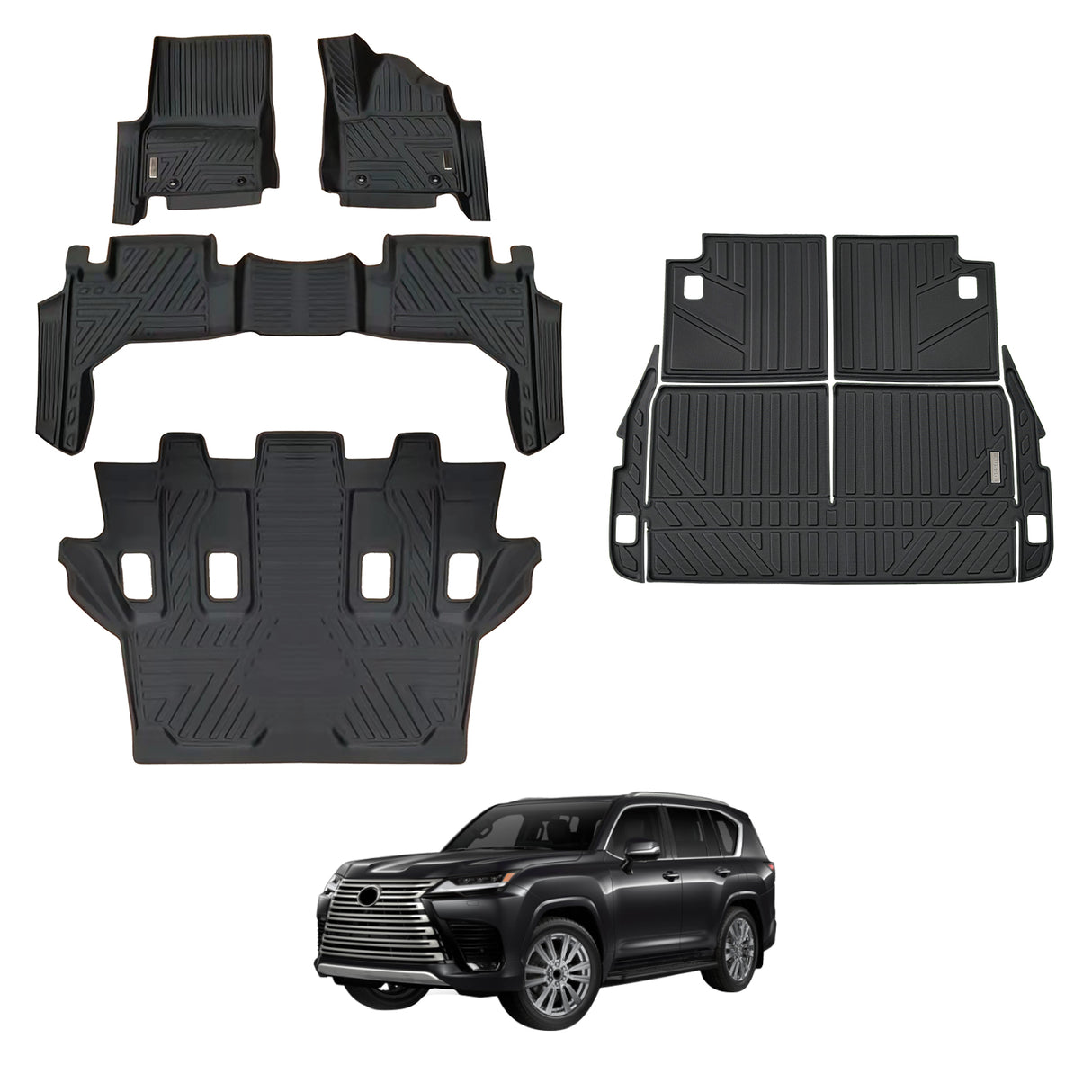 5D Car Floor Mats for LEXUS LX Series LX500d LX600 2021-Onwards