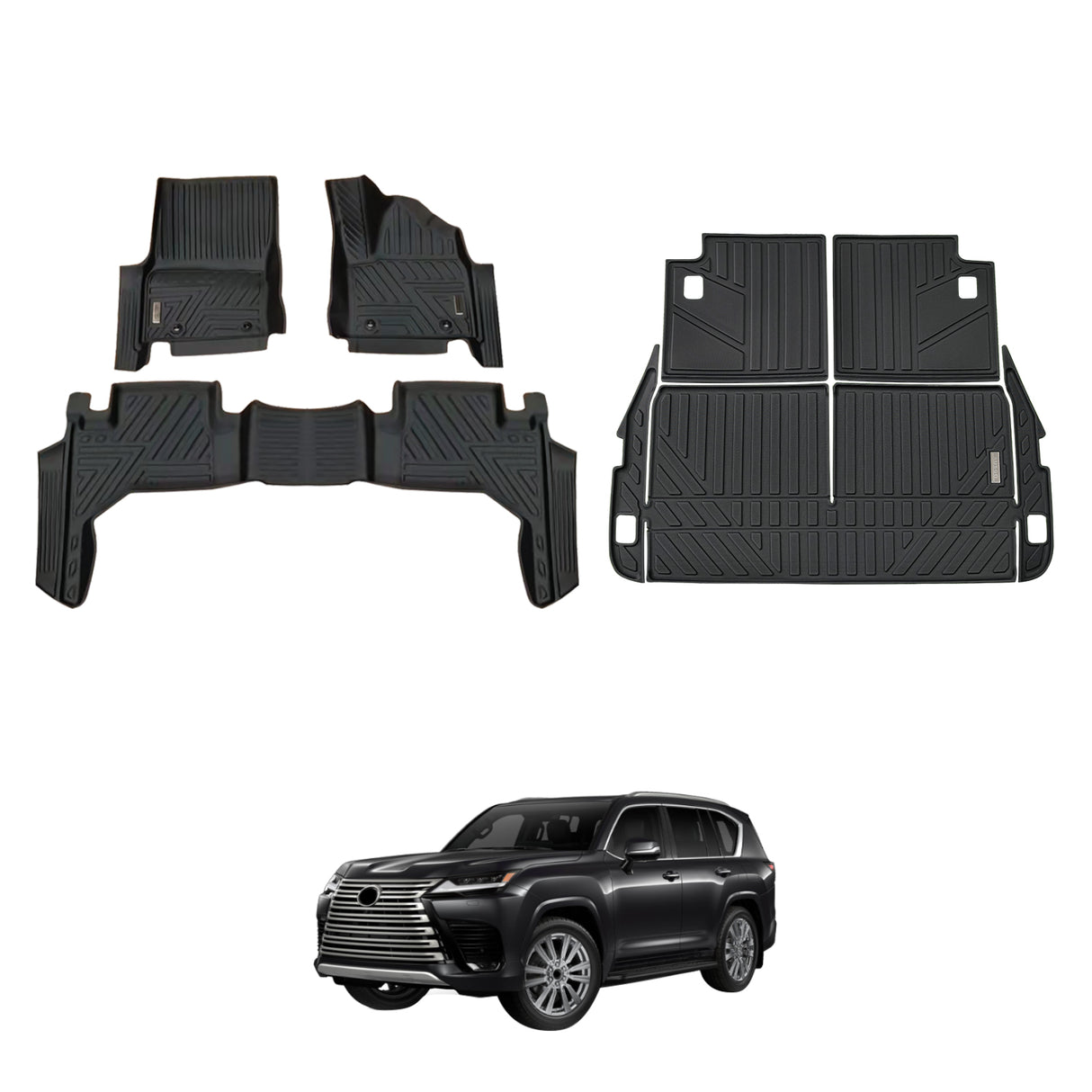 5D Car Floor Mats for LEXUS LX Series LX500d LX600 2021-Onwards