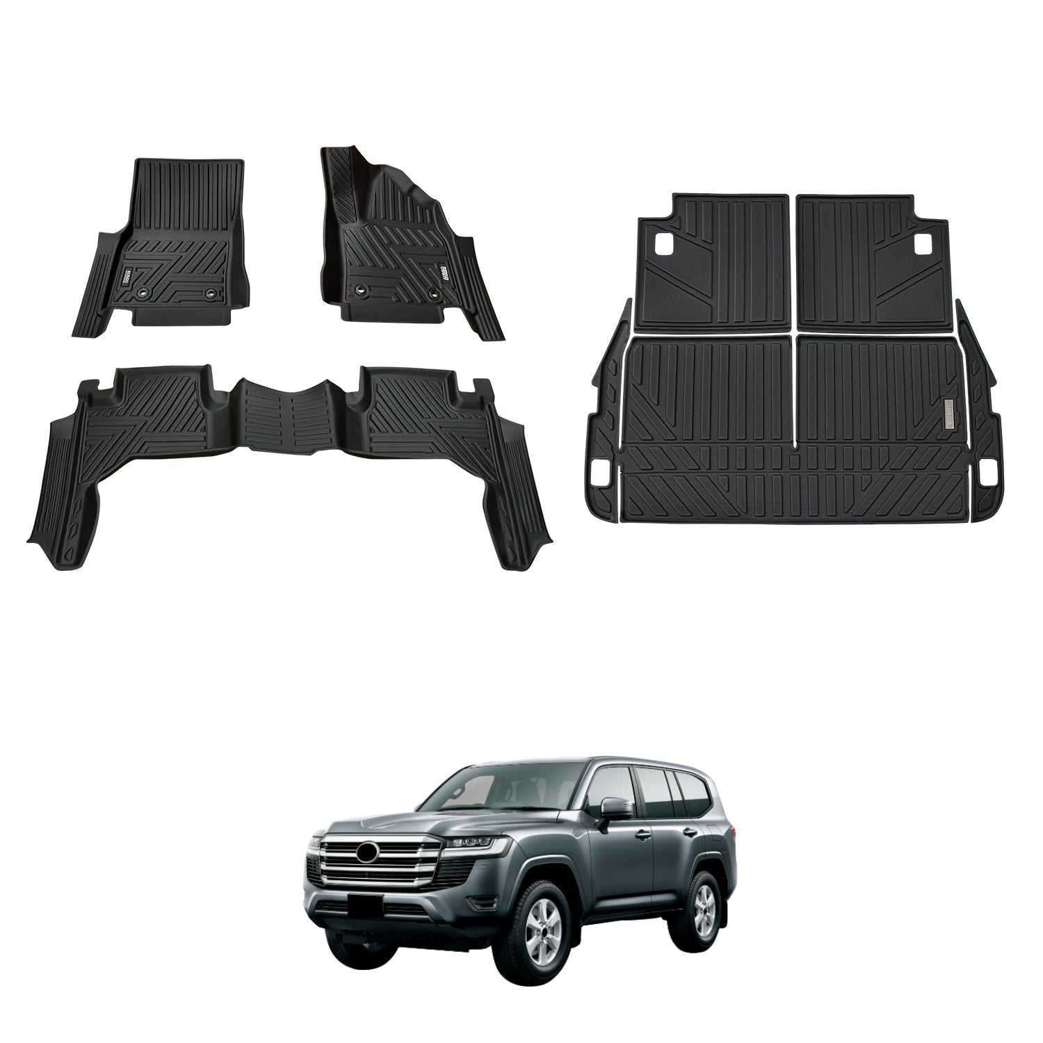 5D Car Floor Mats for Toyota Land Cruiser 300 Series 2021-Onwards