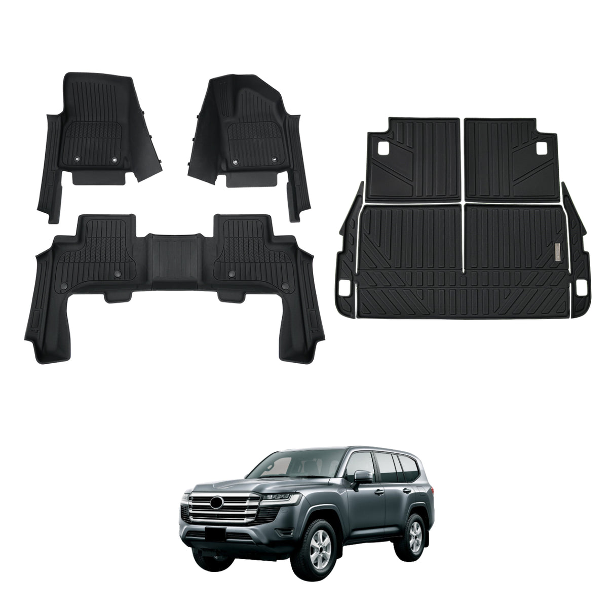 7D Injection Floor Mats for Toyota Land Cruiser 300 Series 2021-Onwards