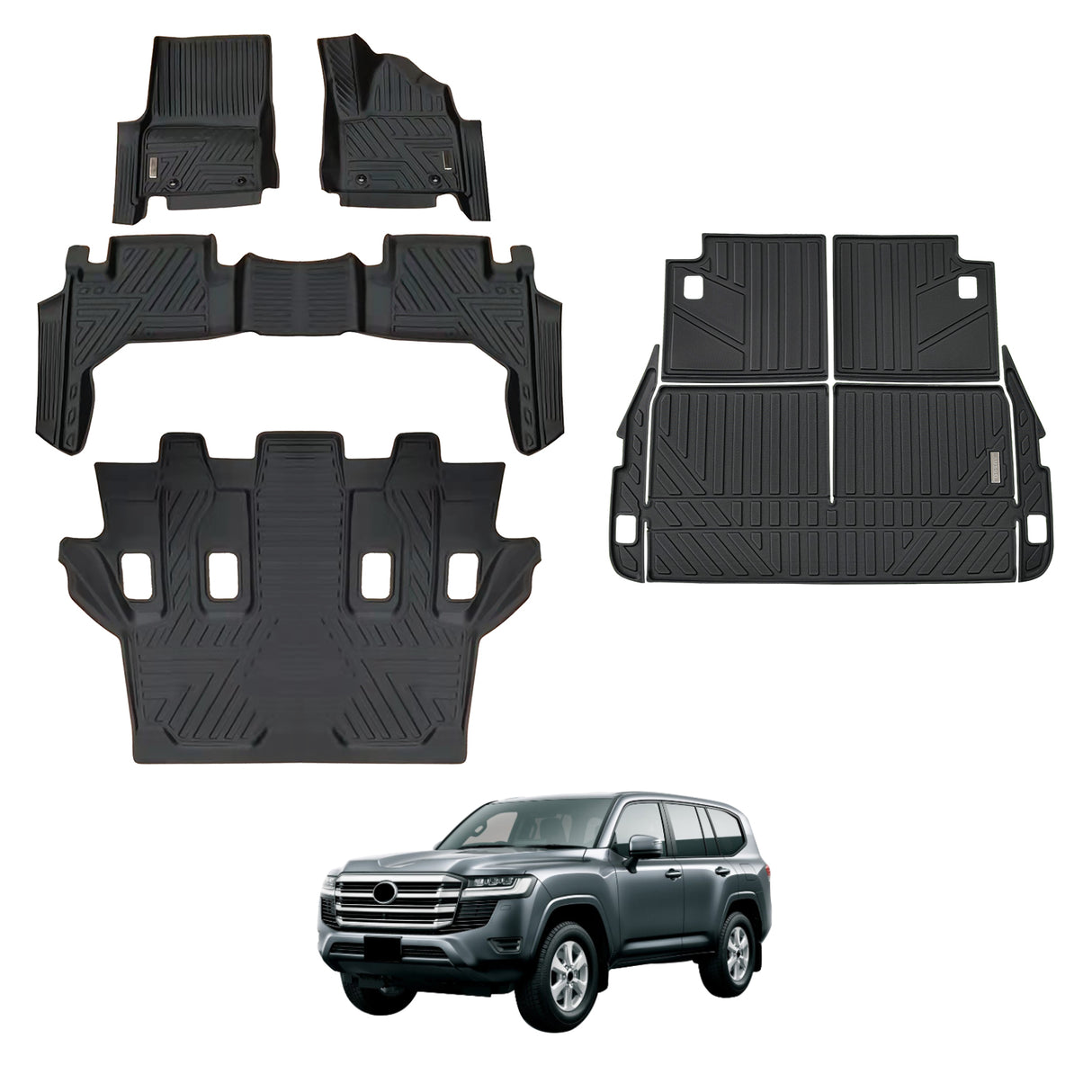 5D Car Floor Mats for Toyota Land Cruiser 300 Series 2021-Onwards