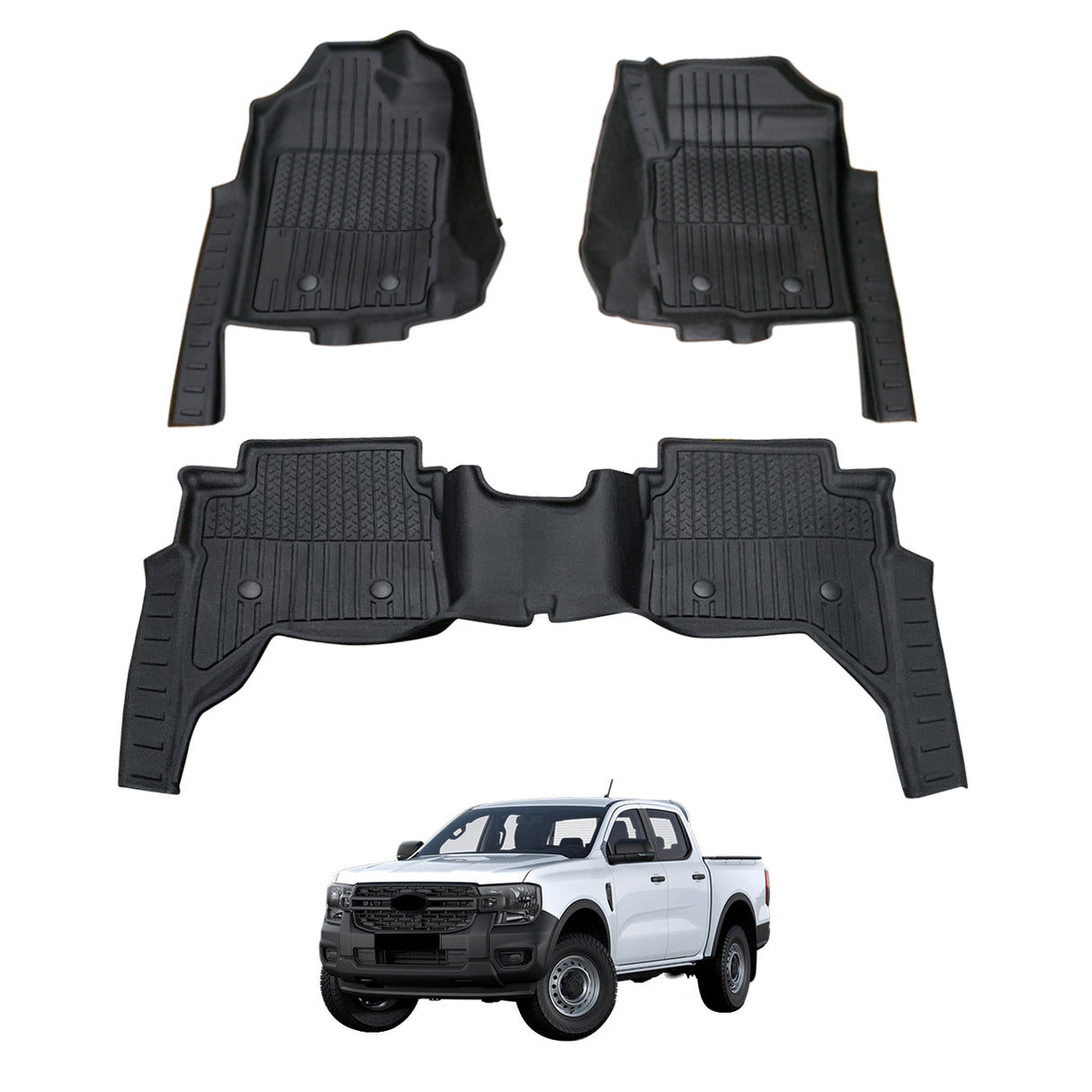 7D Injection Floor Mats for Ford Ranger Next-Gen 2022-Onwards