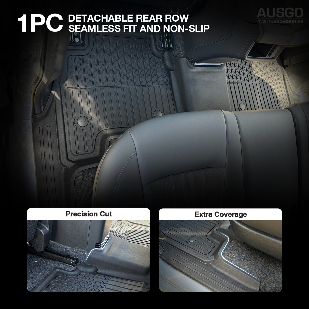 PRE-ORDER 7D Injection Floor Mats + Black Door Sill Protector for ISUZU MUX MU-X 2021-Onwards