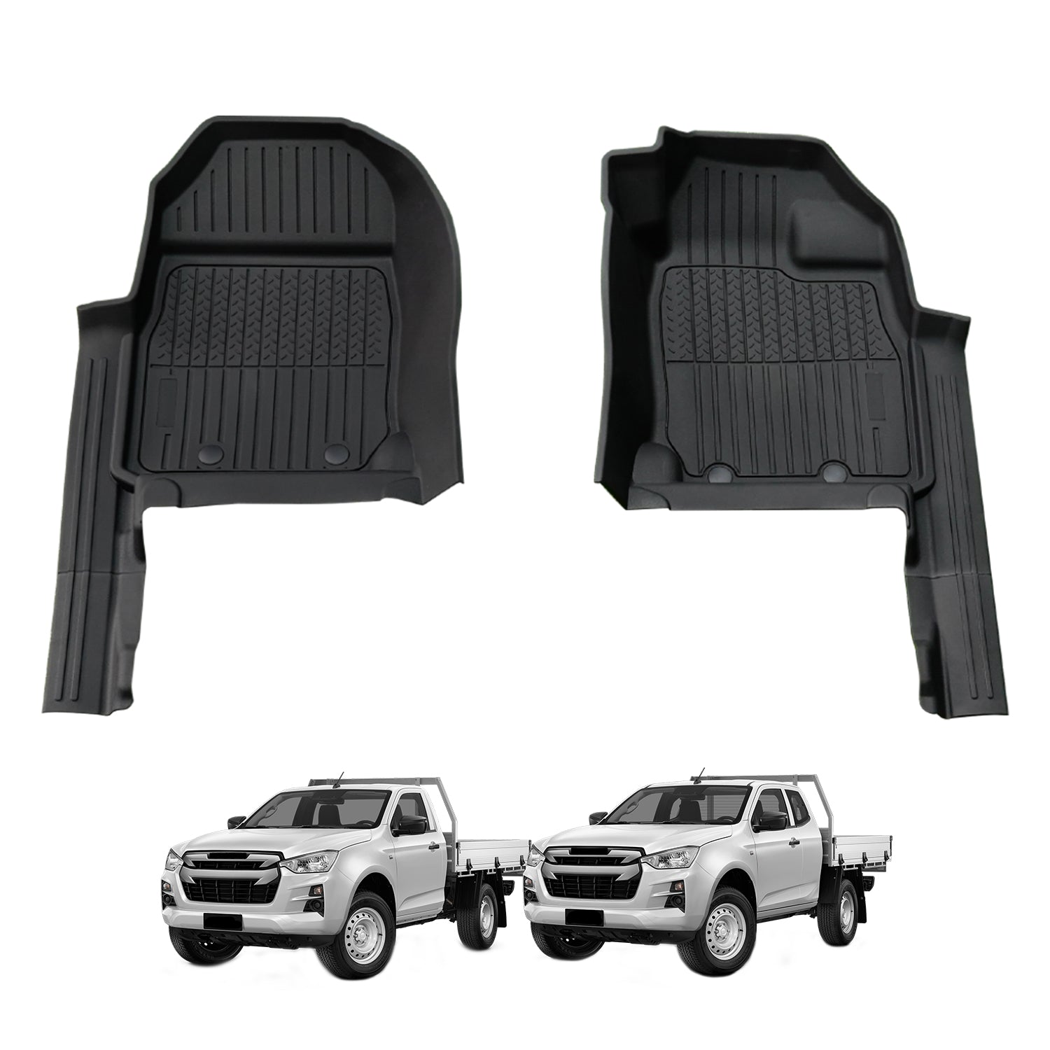 7D Injection Floor Mats for ISUZU D-MAX DMAX Single / Extra Cab 2020-Onwards