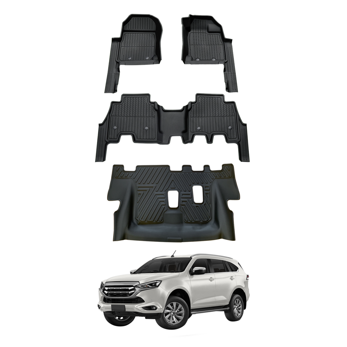 7D Injection Floor Mats for ISUZU MU-X MUX 2021-Onwards