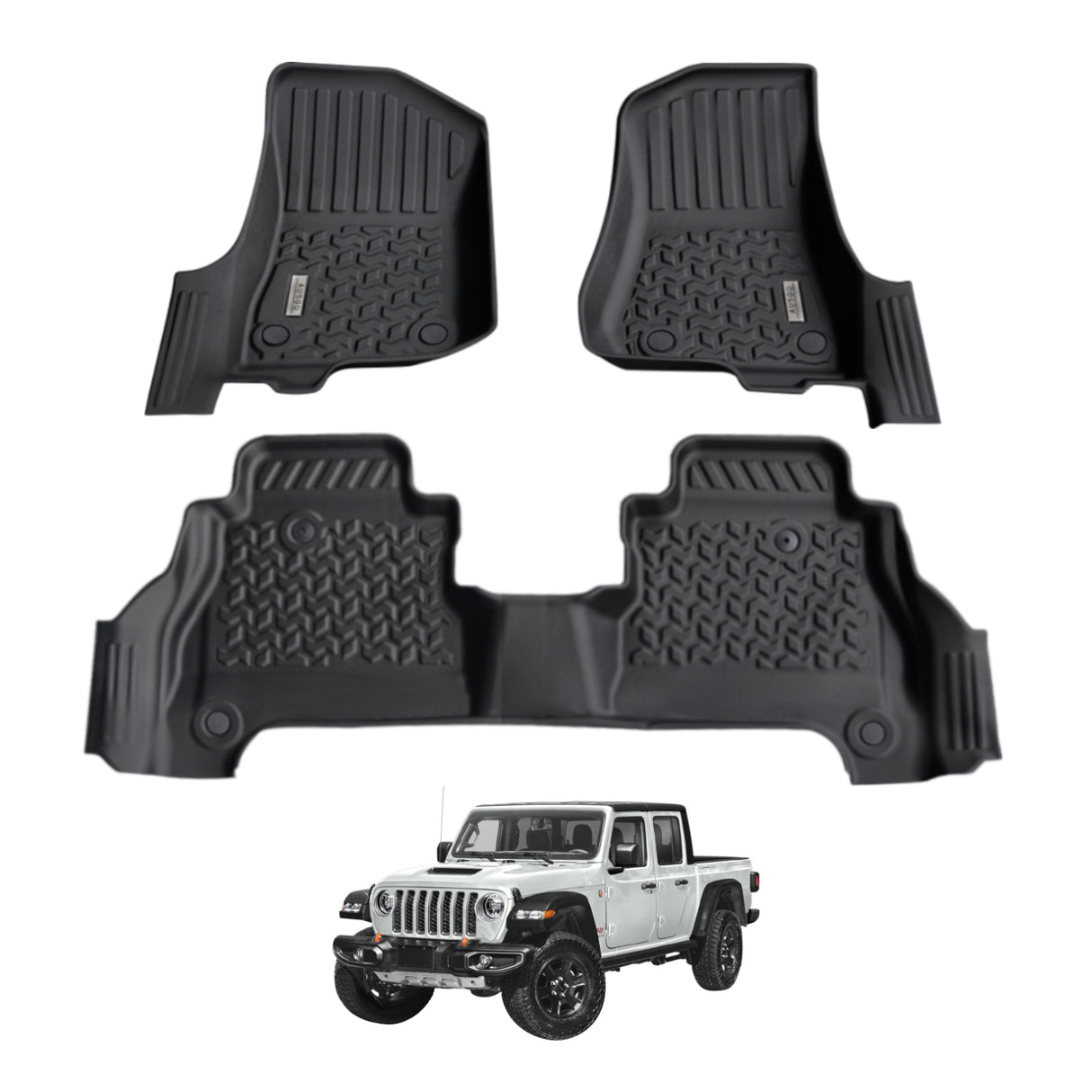 5D Car Floor Mats for Jeep Gladiator Dual Cab 2020-Onwards