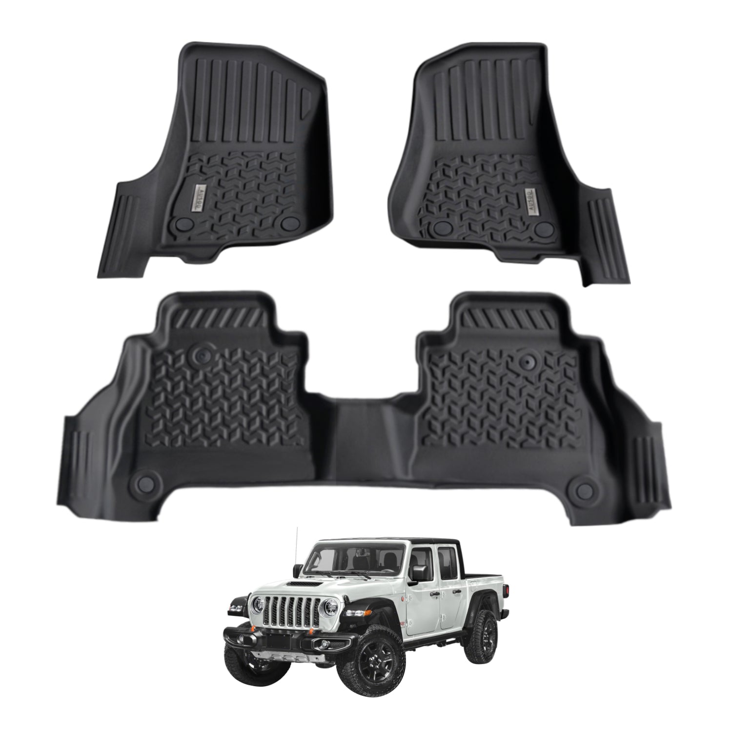 5D Car Floor Mats for Jeep Gladiator Dual Cab 2020-Onwards